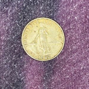 Vintage 1962 US Twenty-Five Cent Coin